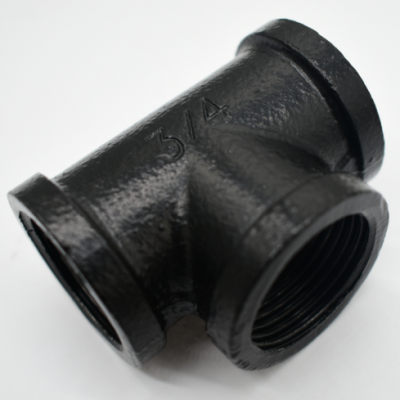 Malleable Iron Black Pipe Fitting Tee Used For Double Toilet Paper Holder