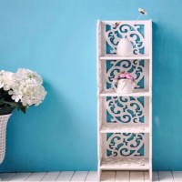 Creative DIY carved storage organizer with 4 layer (FH-BL0424)