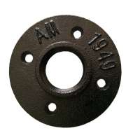 Malleable Cast Iron Black Floor Flange 4 hole Flange DN15 3/4" BSPT Thread